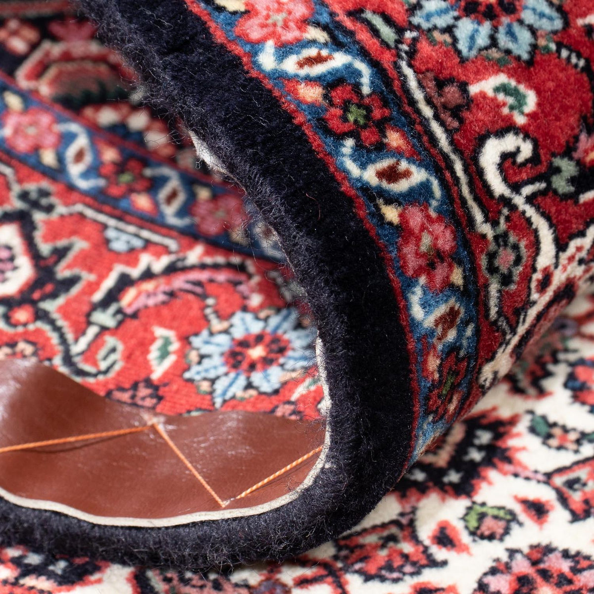 Biegacz Dywan perski - Bijar - 190 x 74 cm - ciemnoniebieski