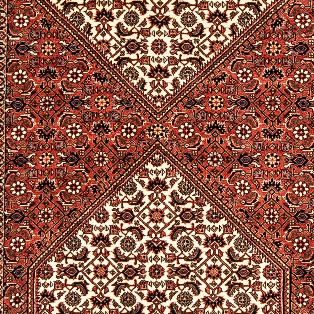 Biegacz Dywan perski - Bijar - 291 x 85 cm - wielokolorowy