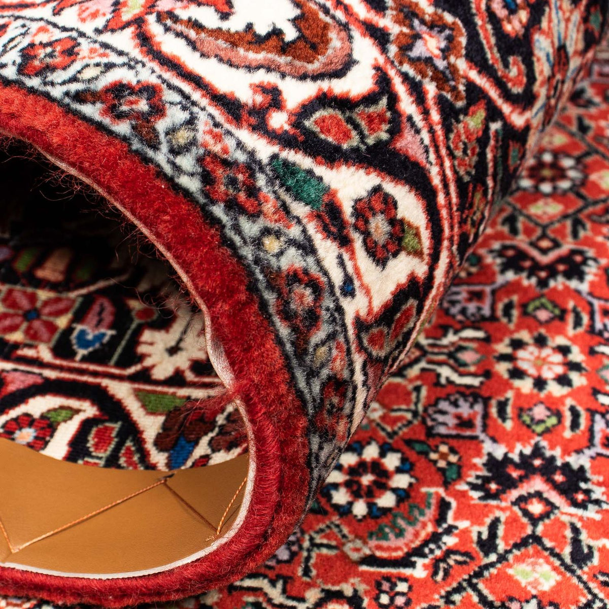 Dywan perski - Bijar - 403 x 298 cm - ciemna czerwień