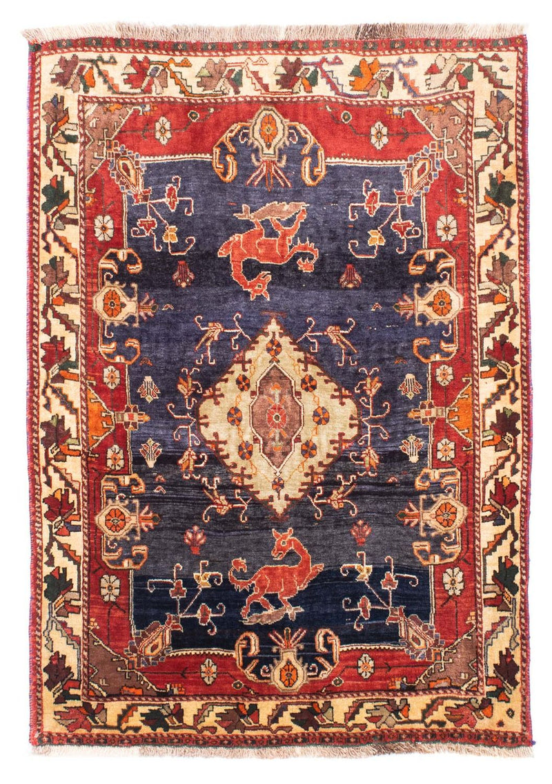 Perski dywan - Nomadyczny - 170 x 117 cm - ciemnoniebieski