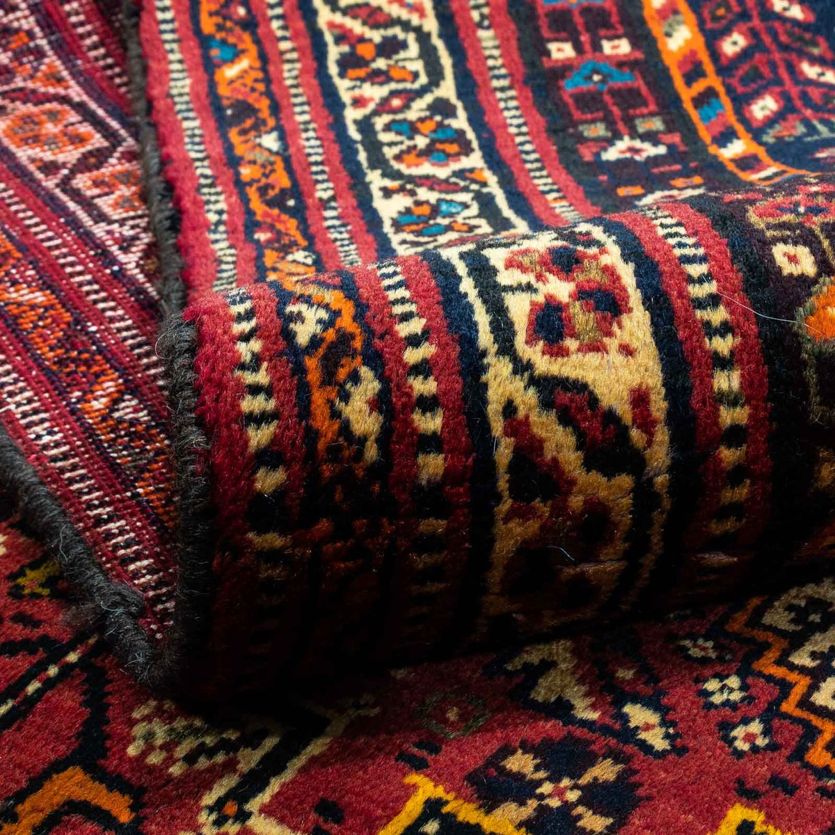 Perski dywan - Nomadyczny - 285 x 173 cm - ciemna czerwień