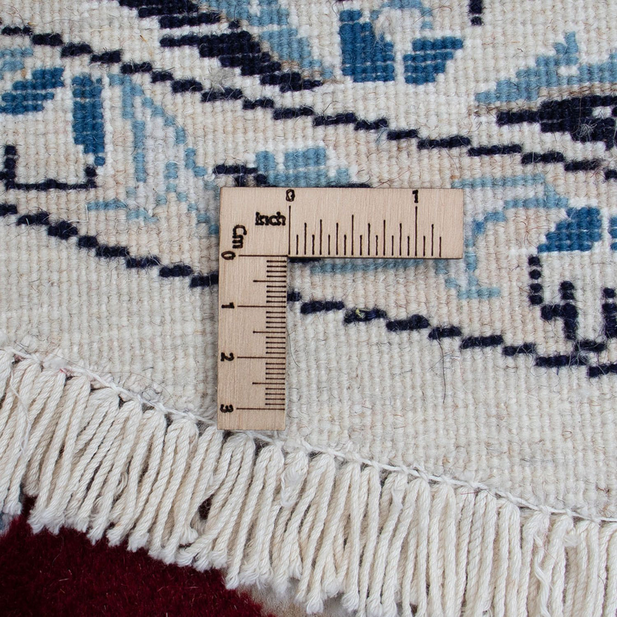 Dywan perski - Nain okrągły  - 250 x 250 cm - ciemna czerwień