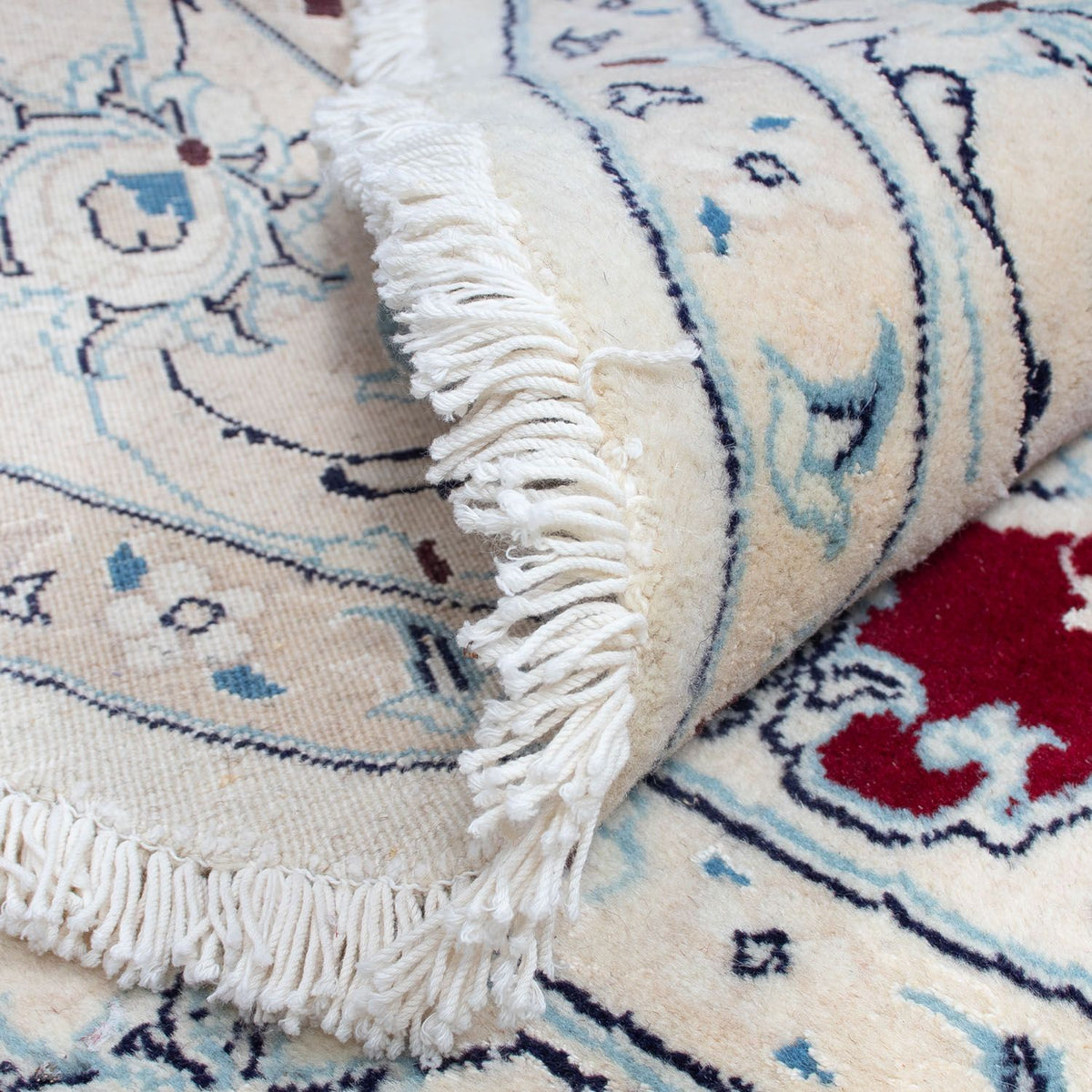 Dywan perski - Nain okrągły  - 245 x 245 cm - ciemna czerwień