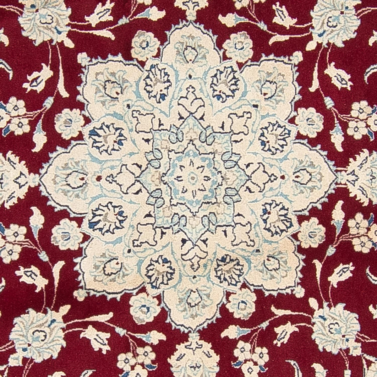 Dywan perski - Nain okrągły  - 245 x 245 cm - ciemna czerwień