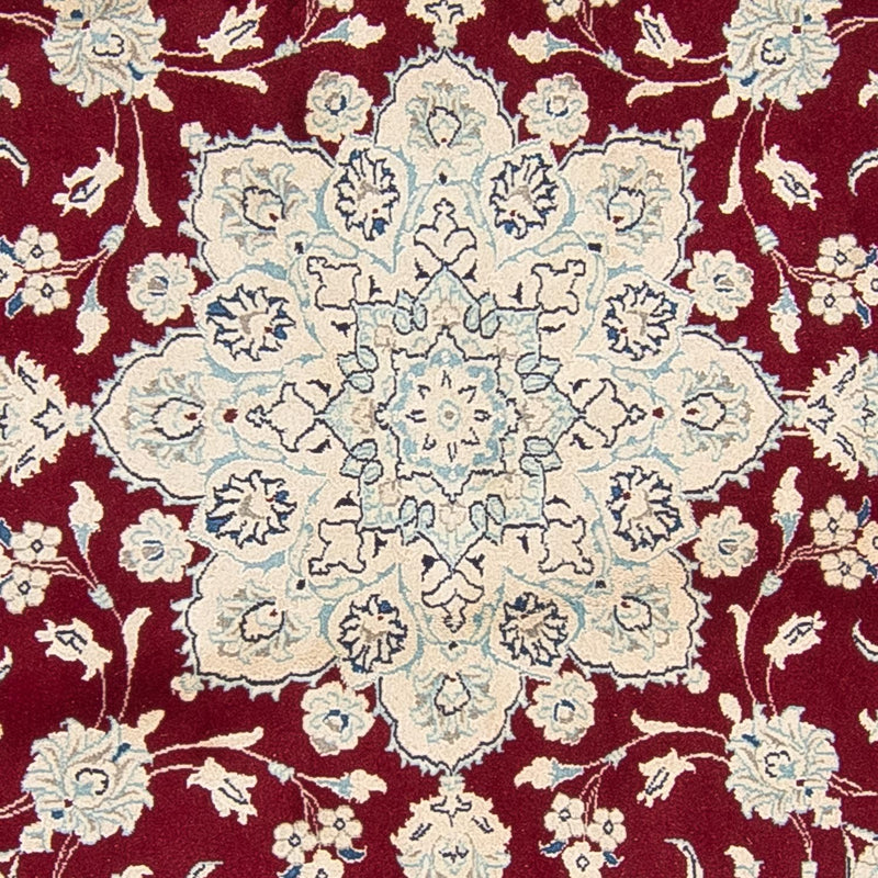 Dywan perski - Nain okrągły  - 245 x 245 cm - ciemna czerwień