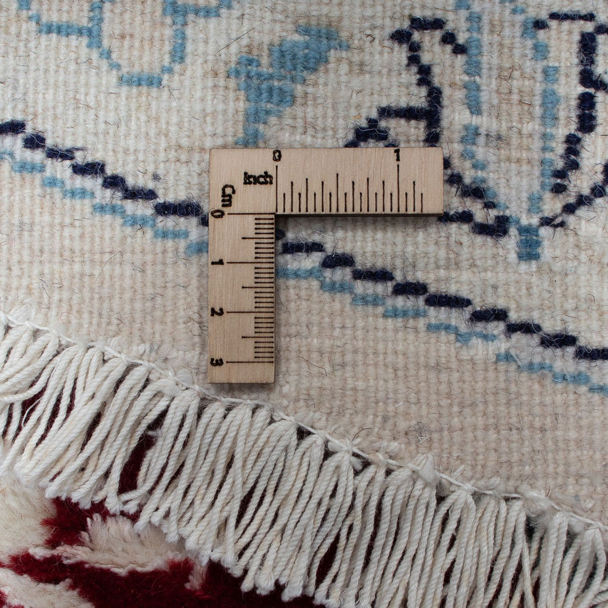 Dywan perski - Nain okrągły  - 290 x 290 cm - ciemna czerwień