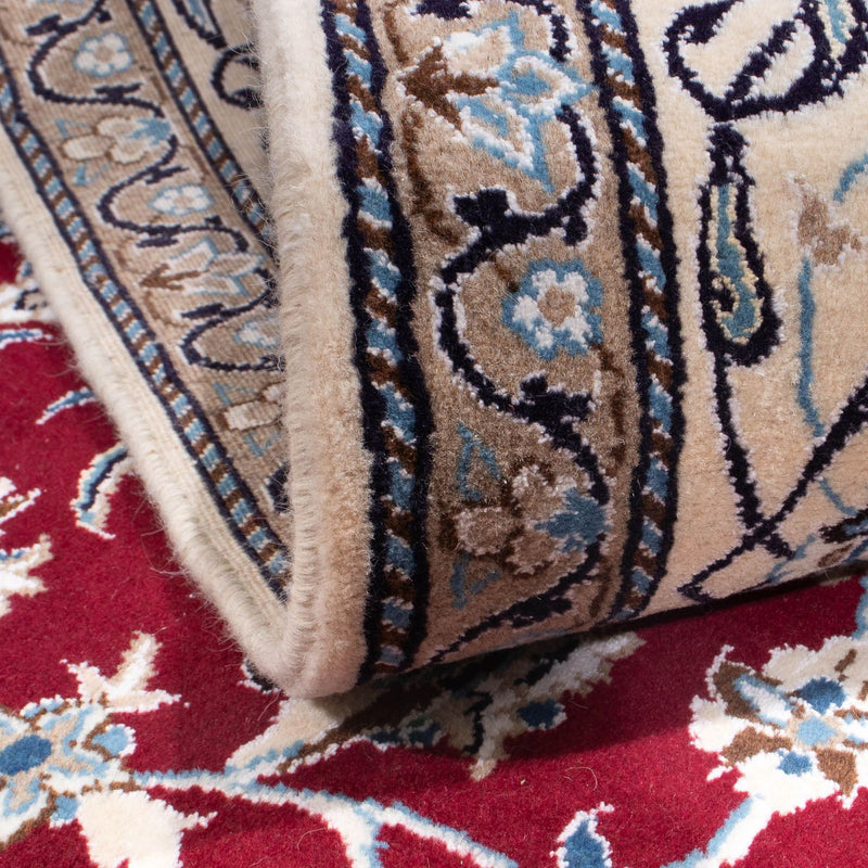 Dywan perski - Nain - 296 x 195 cm - ciemna czerwień