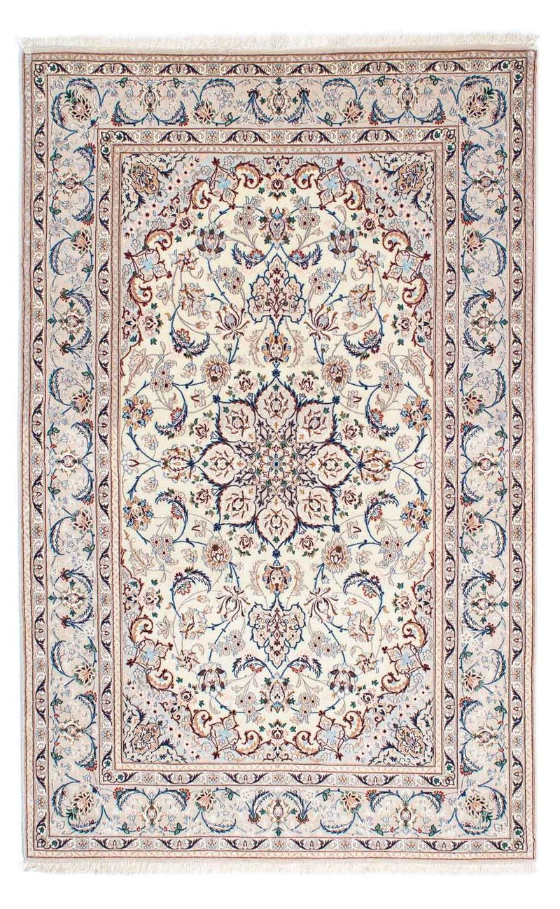 Dywan perski - Isfahan - Premium - 205 x 128 cm - beżowy