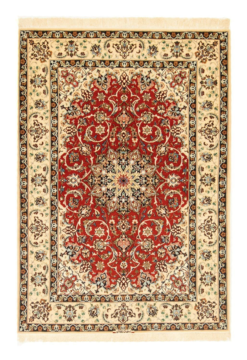 Dywan perski - Isfahan - Premium - 164 x 112 cm - czerwony