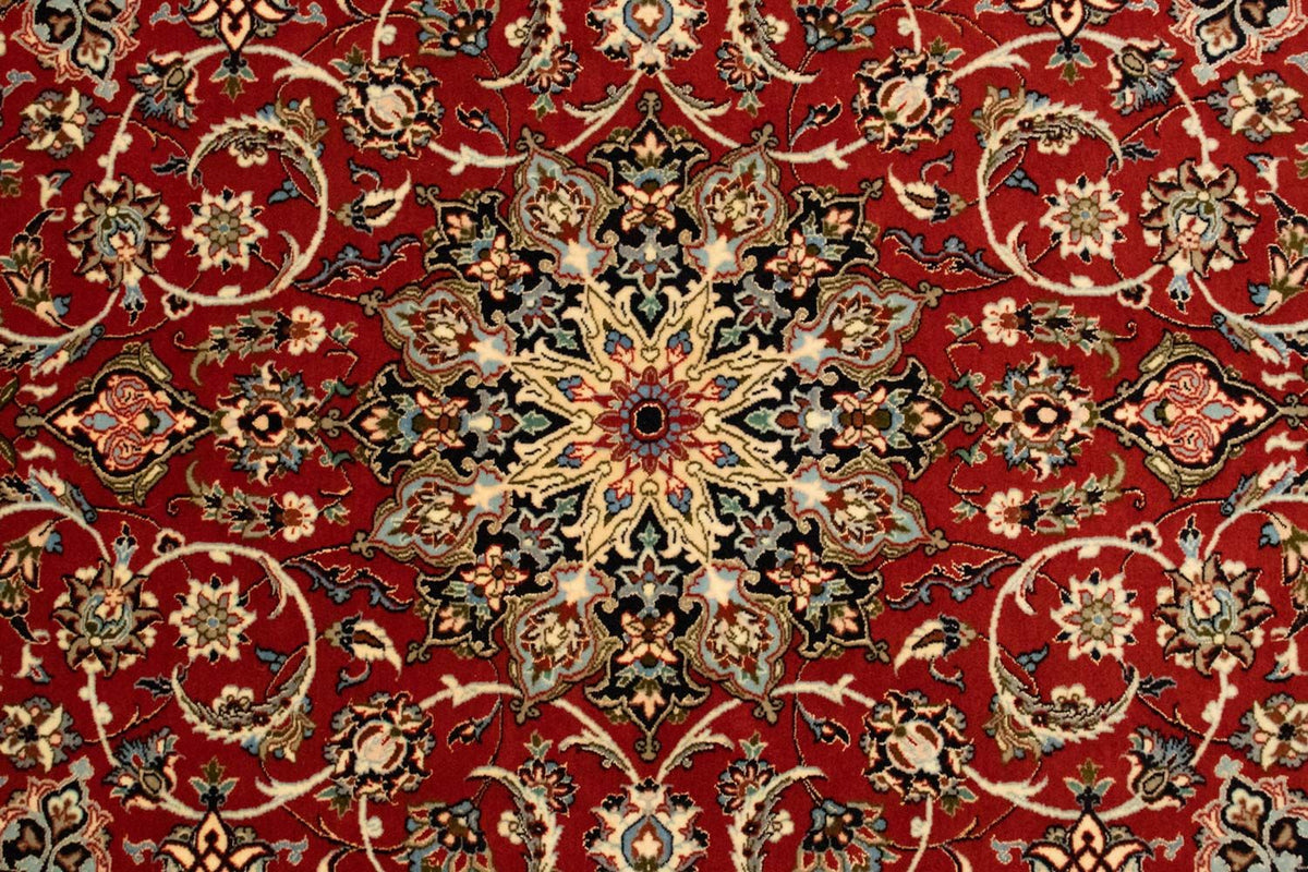 Dywan perski - Isfahan - Premium - 164 x 112 cm - czerwony
