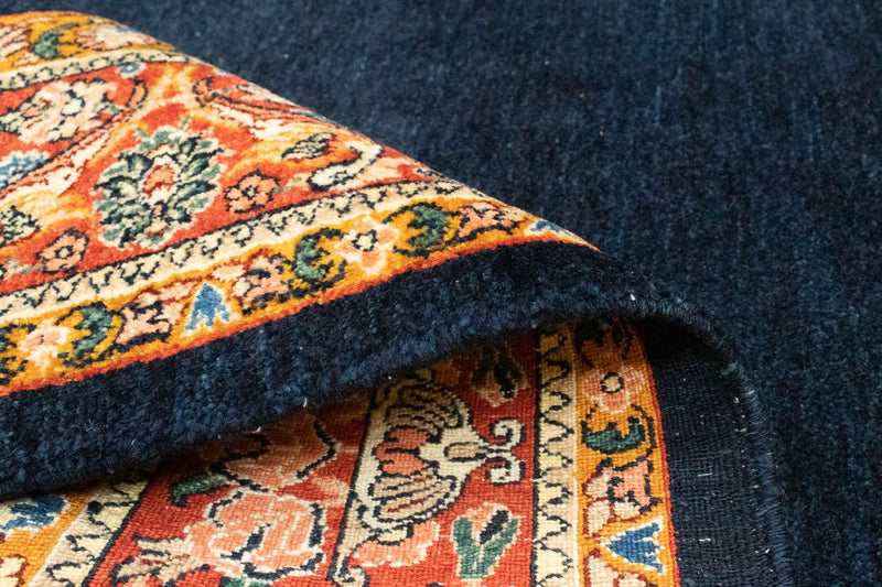 Dywan Gabbeh - Loribaft Perski - 189 x 147 cm - ciemnoniebieski