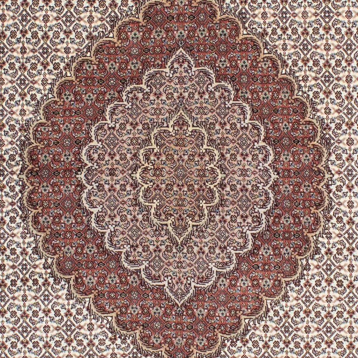 Dywan perski - Tabriz - Królewski - 205 x 153 cm - jasnobrązowy