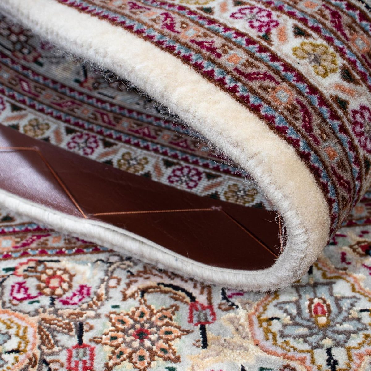 Dywan perski - Tabriz kwadratowy  - 153 x 150 cm - ciemna czerwień