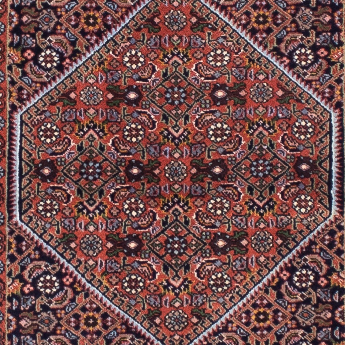 Biegacz Dywan perski - Bijar - 291 x 70 cm - ciemnoniebieski