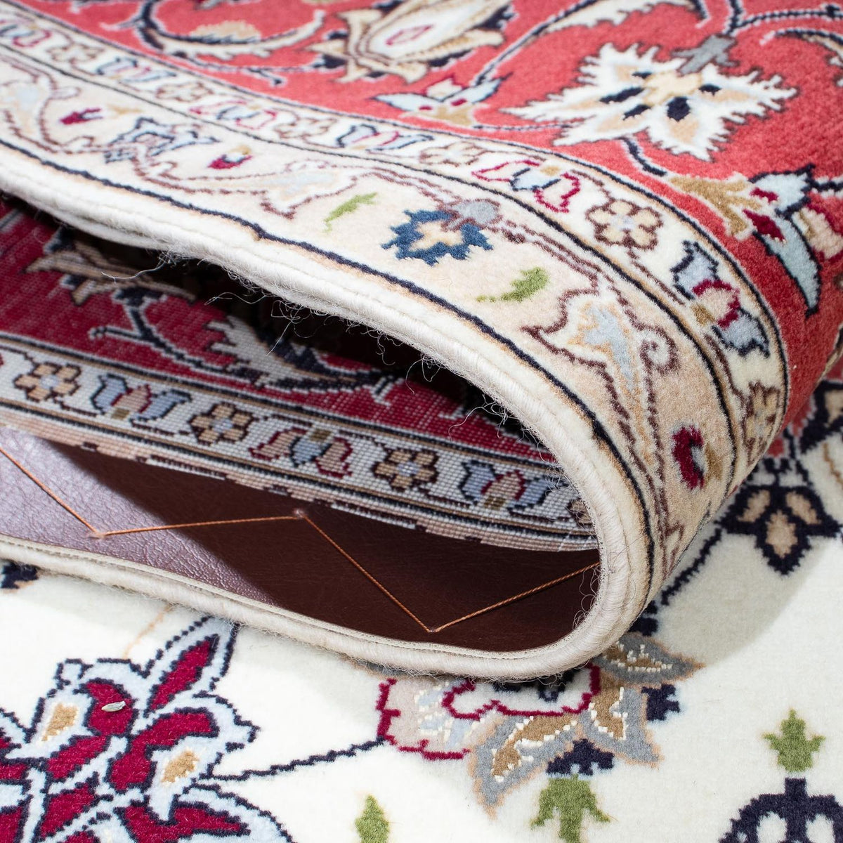 Dywan perski - Tabriz - Królewski - 197 x 152 cm - beżowy