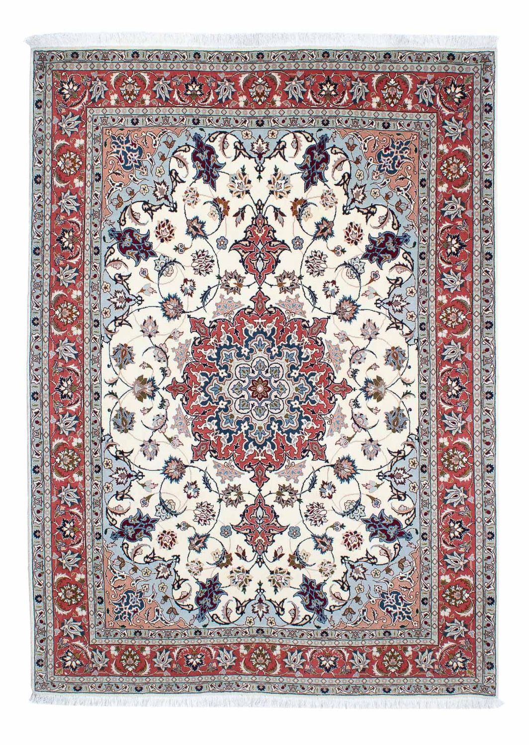 Dywan perski - Tabriz - Królewski - 205 x 150 cm - beżowy
