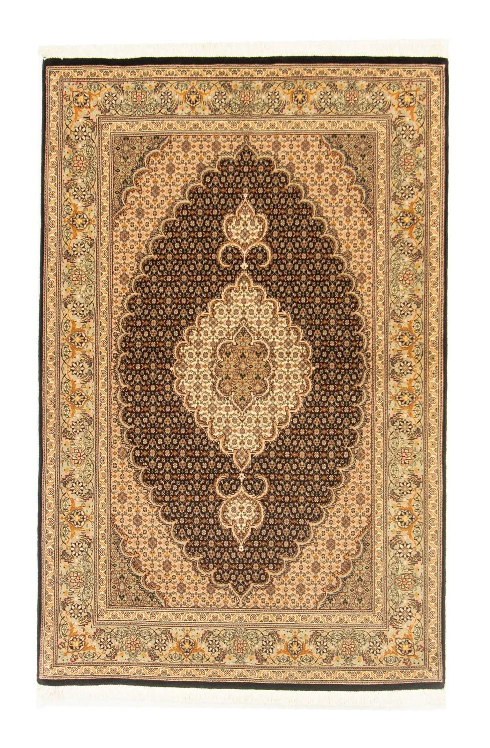Dywan perski - Tabriz - Królewski - 156 x 100 cm - czarny