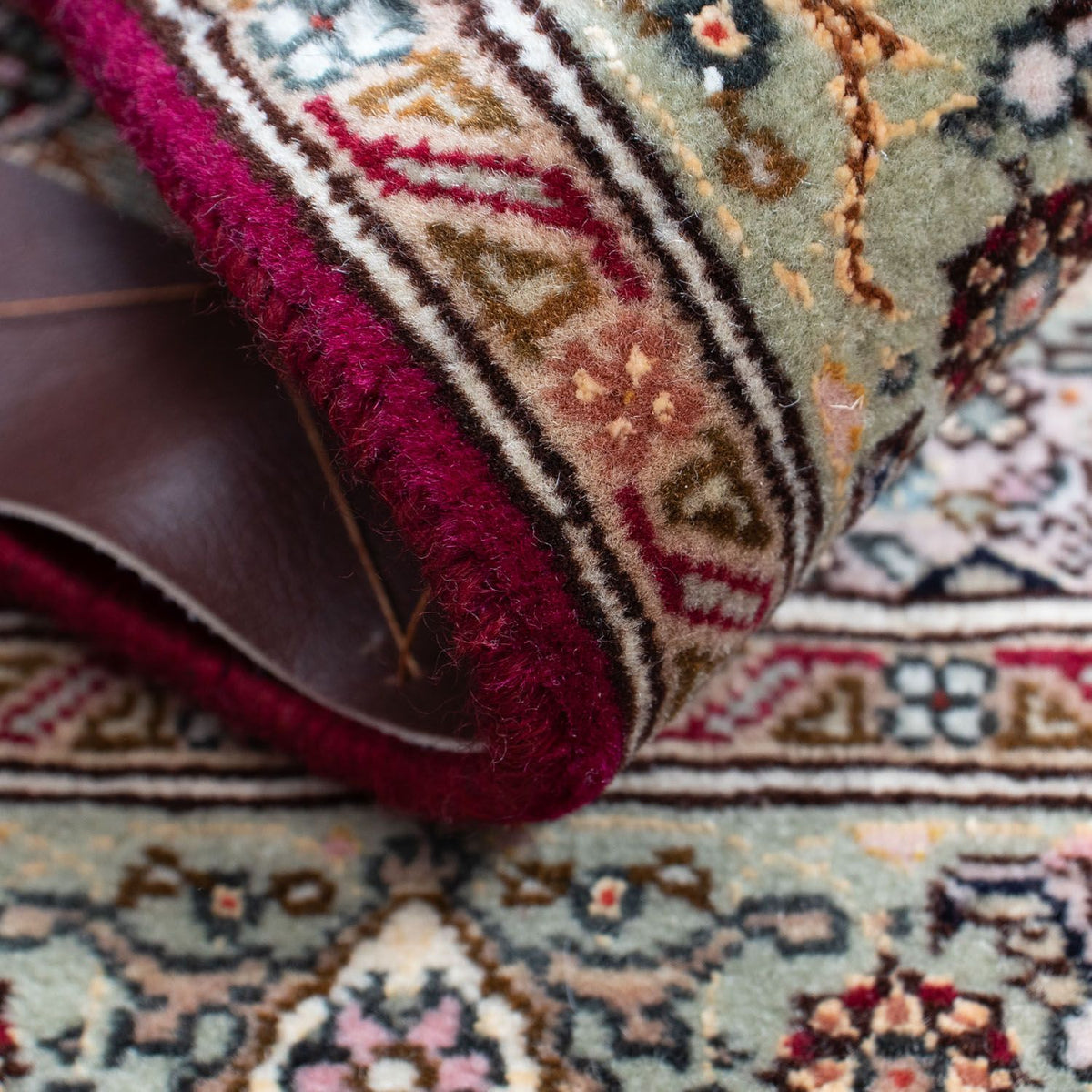 Dywan perski - Tabriz - Królewski - 95 x 61 cm - ciemna czerwień