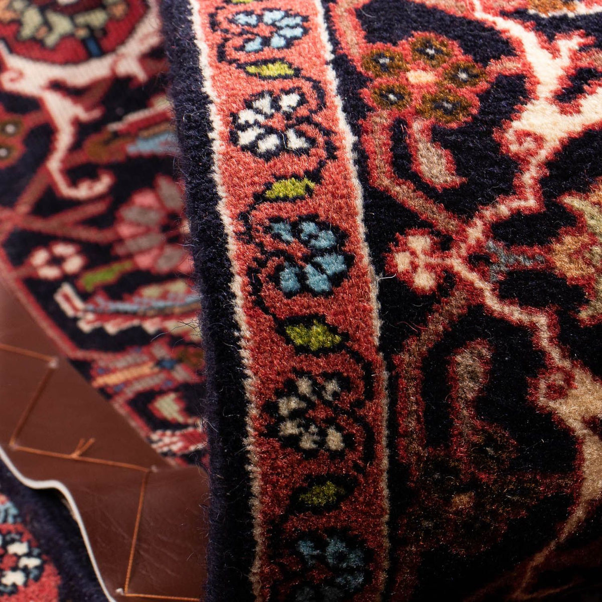 Dywan perski - Bijar - 198 x 136 cm - ciemna czerwień