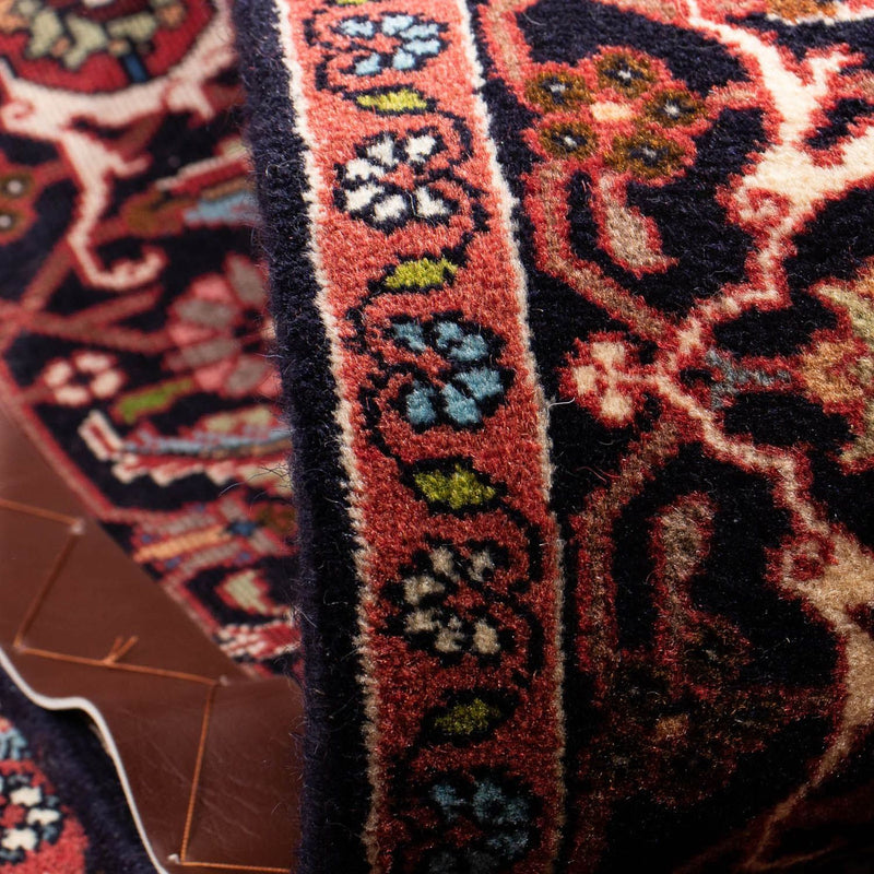 Dywan perski - Bijar - 198 x 136 cm - ciemna czerwień