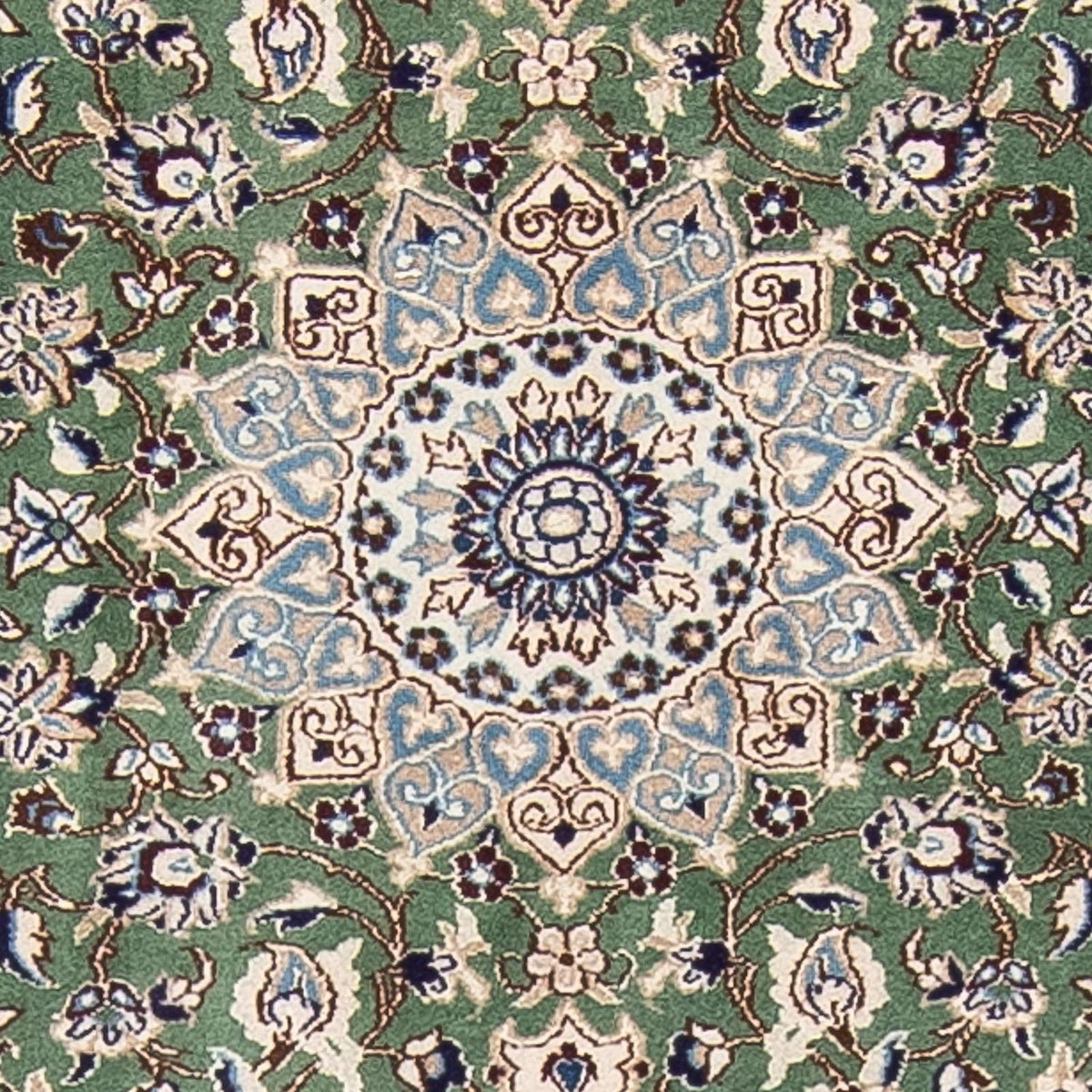 Biegacz Dywan perski - Nain - Królewski - 410 x 62 cm - zielona