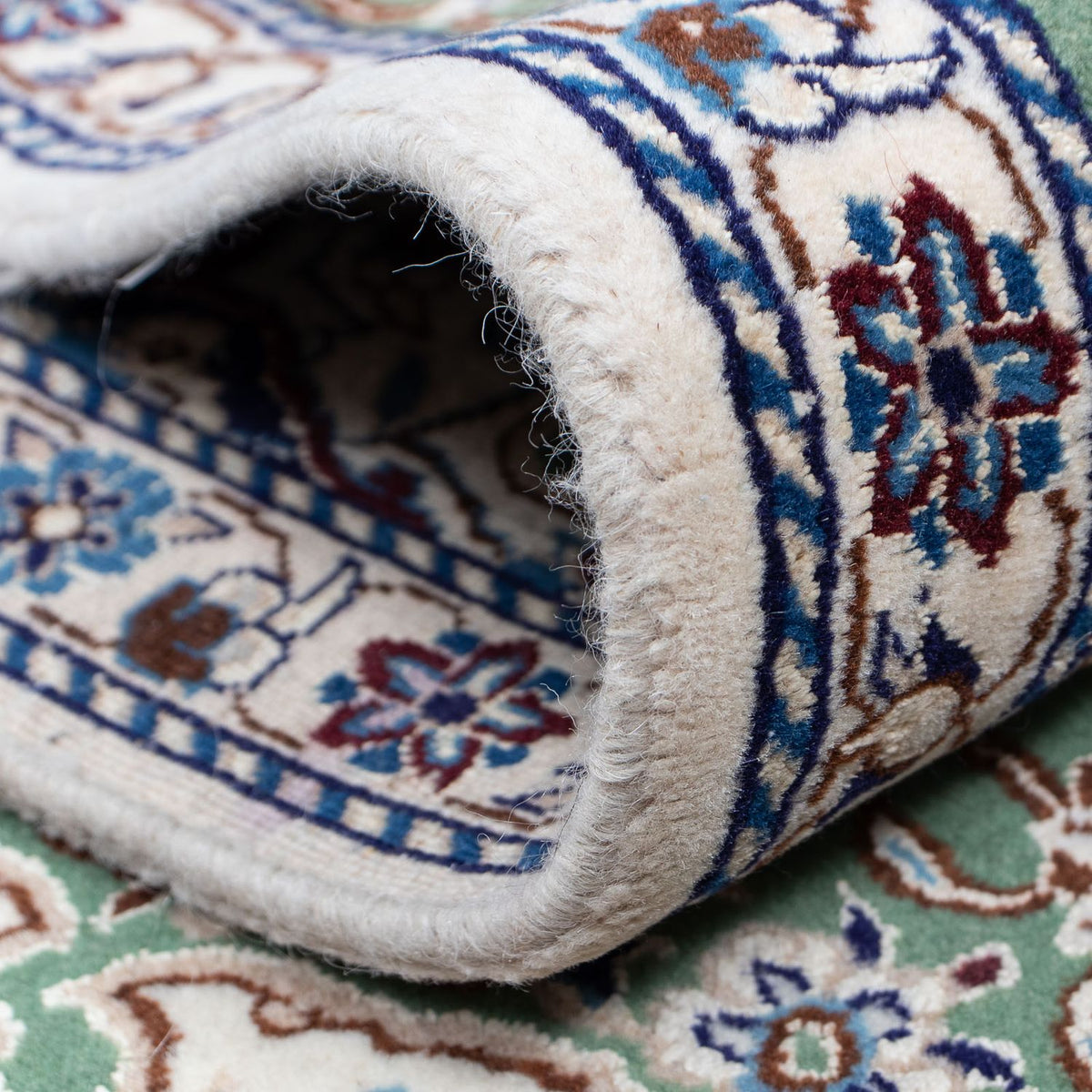 Biegacz Dywan perski - Nain - Królewski - 410 x 62 cm - zielona