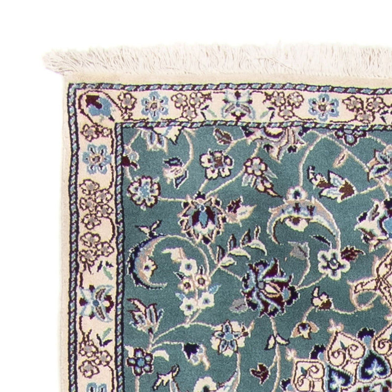 Biegacz Dywan perski - Nain - Królewski - 394 x 88 cm - jasnoniebieski