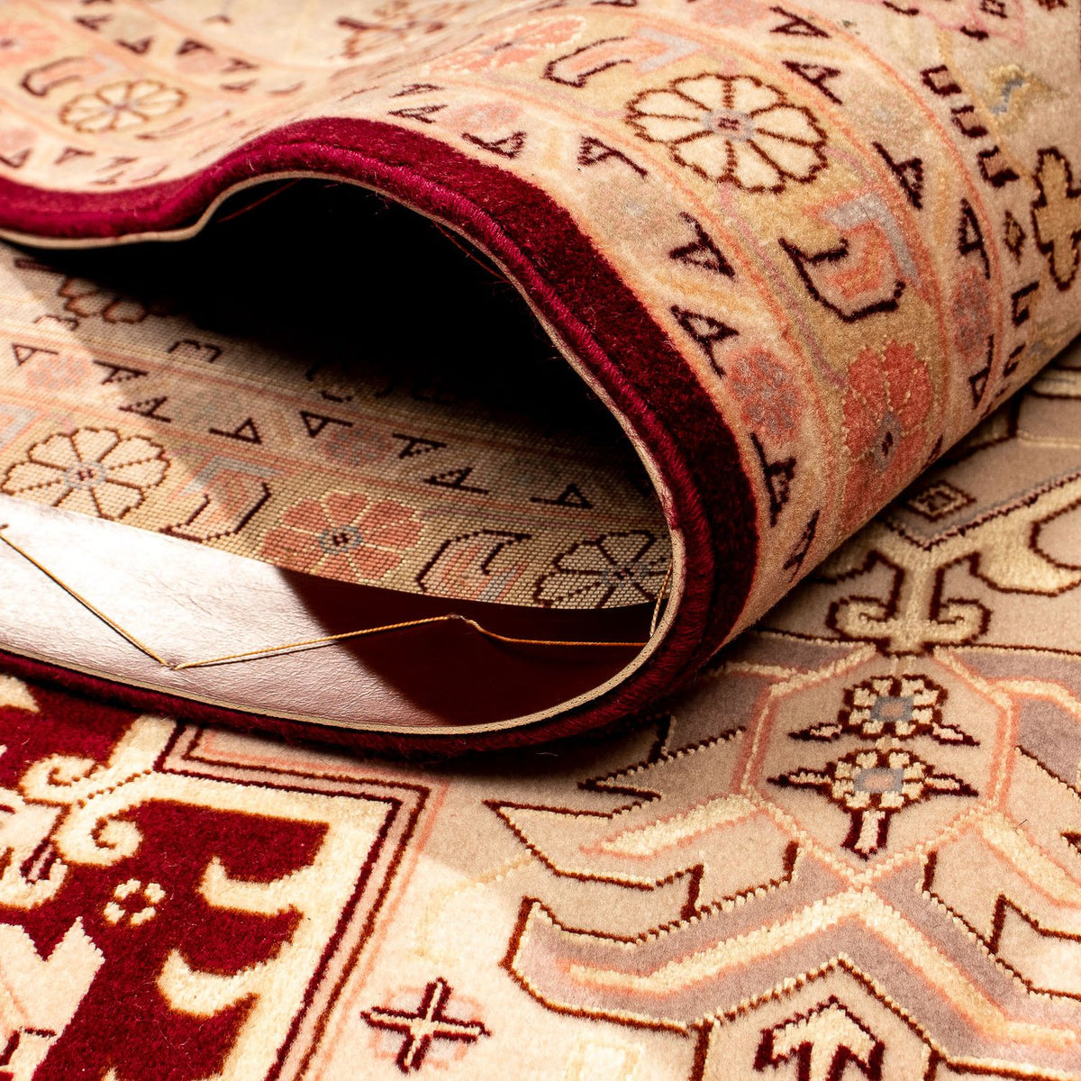 Dywan perski - Tabriz - Królewski - 356 x 250 cm - jasnobrązowy