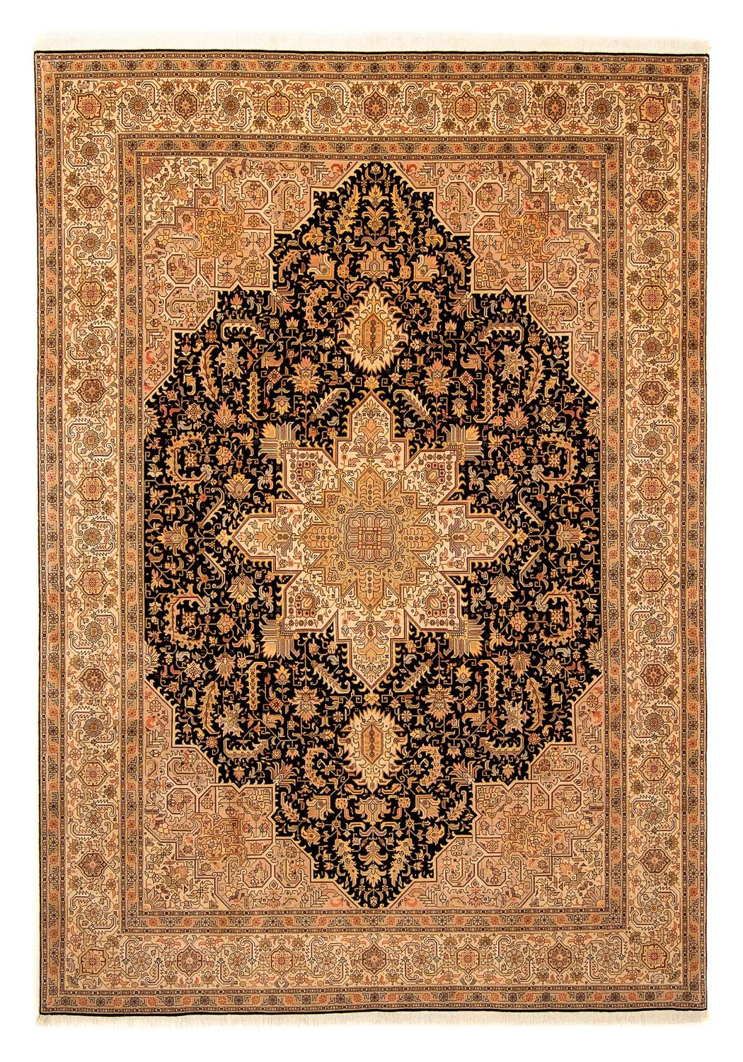 Dywan perski - Tabriz - Królewski - 360 x 254 cm - jasnobrązowy