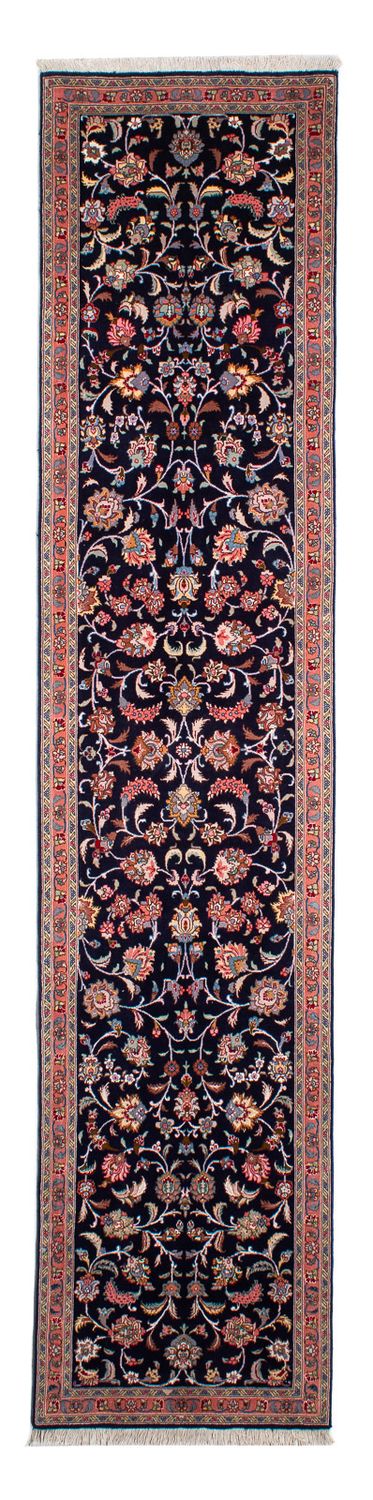 Biegacz Dywan perski - Tabriz - Królewski - 298 x 65 cm - ciemnoniebieski