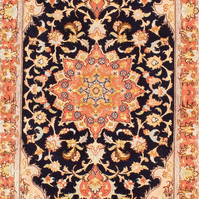 Biegacz Dywan perski - Tabriz - Królewski - 295 x 68 cm - ciemnoniebieski