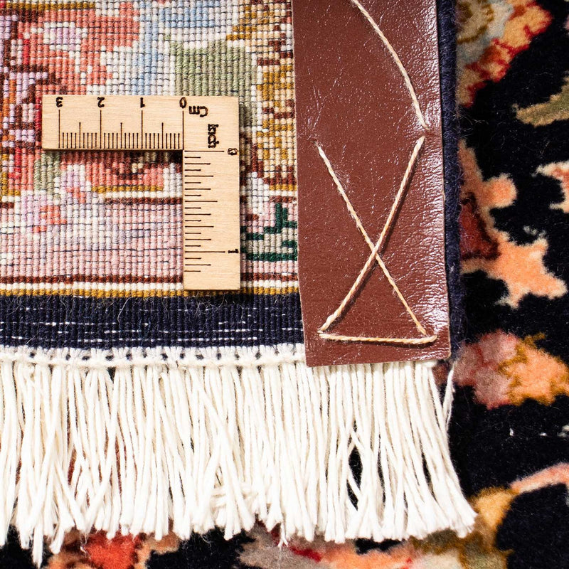 Biegacz Dywan perski - Tabriz - Królewski - 303 x 68 cm - ciemnoniebieski