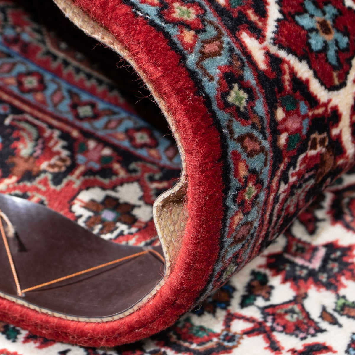 Biegacz Dywan perski - Bijar - 214 x 83 cm - jasna czerwień