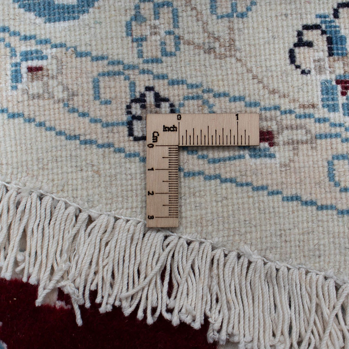 Dywan perski - Nain okrągły  - 295 x 295 cm - ciemna czerwień