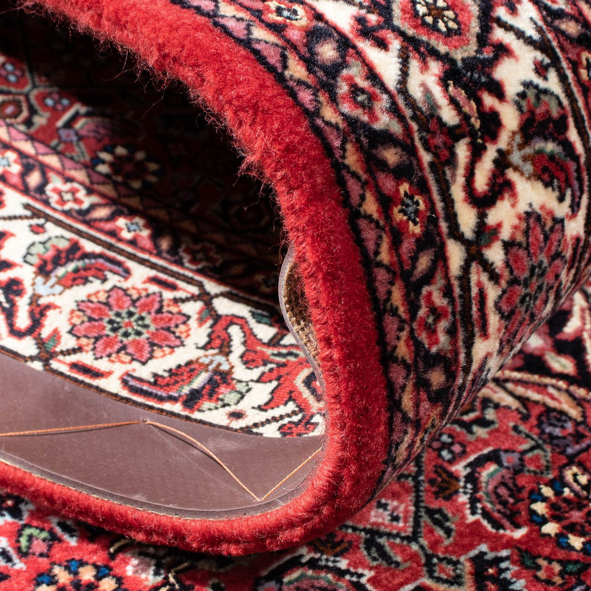 Biegacz Dywan perski - Bijar - 313 x 82 cm - ciemna czerwień