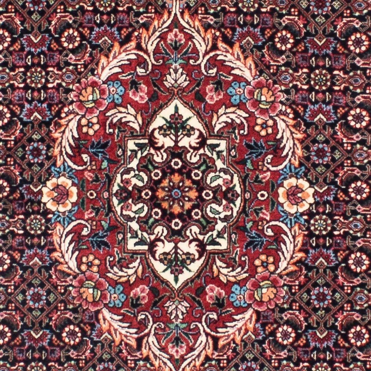 Biegacz Dywan perski - Bijar - 298 x 82 cm - ciemnoniebieski