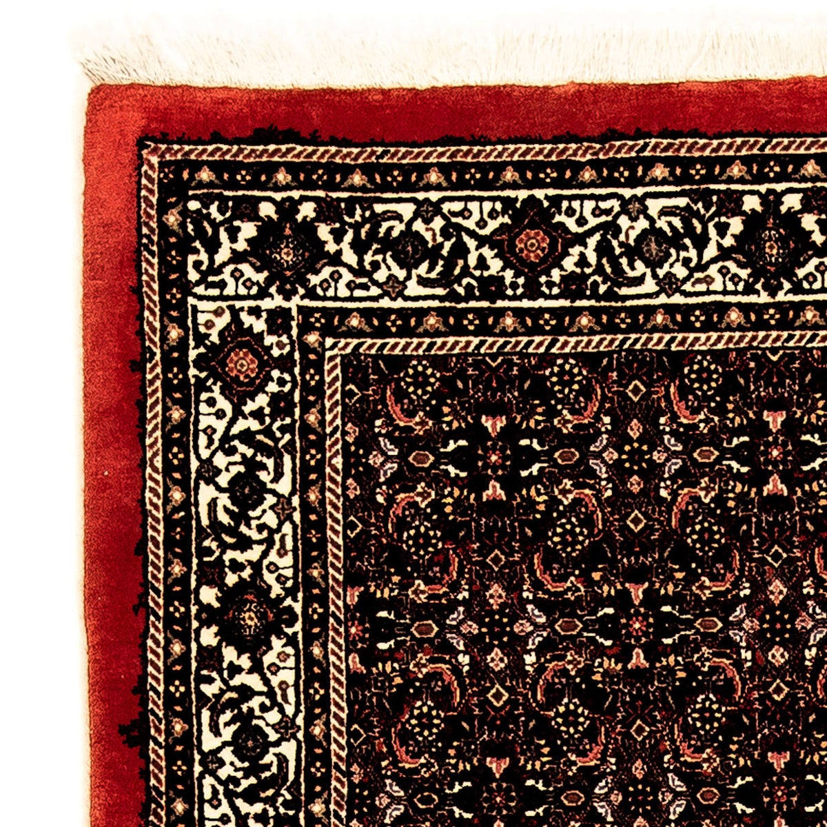 Biegacz Dywan perski - Bijar - 293 x 100 cm - ciemna czerwień