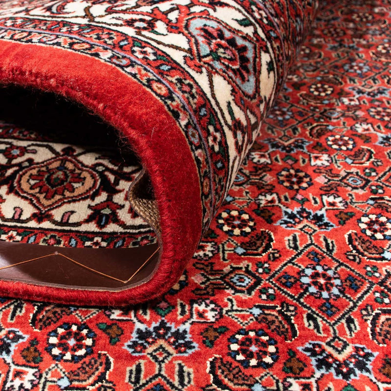 Dywan perski - Bijar - 242 x 168 cm - ciemna czerwień