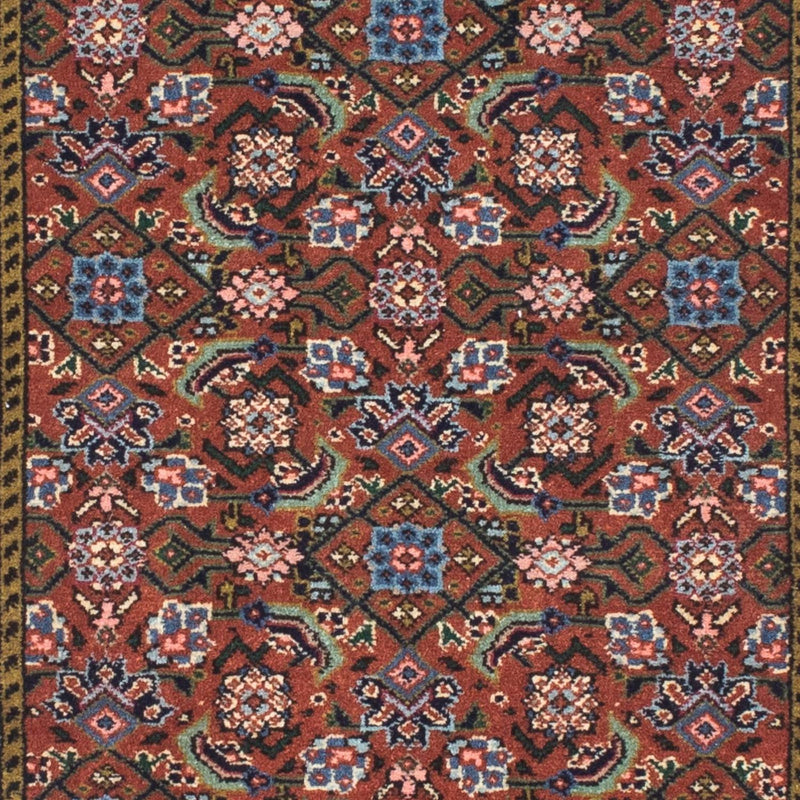 Biegacz Dywan perski - Bijar - 196 x 48 cm - ciemnoniebieski