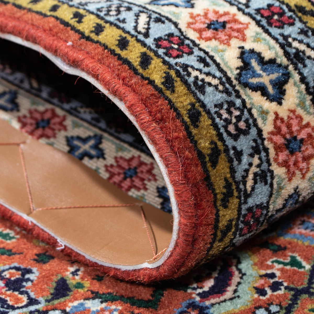 Biegacz Dywan perski - Bijar - 196 x 48 cm - ciemnoniebieski