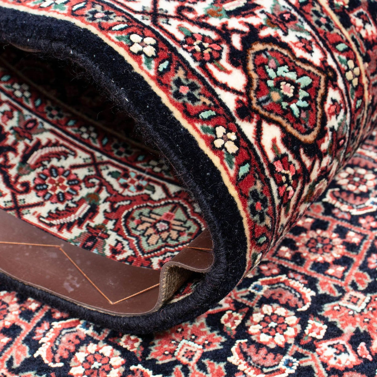 Biegacz Dywan perski - Bijar - 195 x 100 cm - ciemnoniebieski