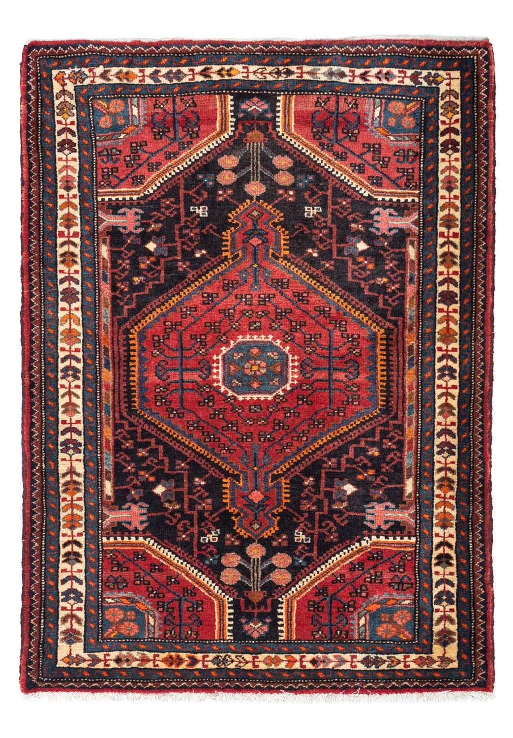 Perski dywan - Nomadyczny - 127 x 90 cm - ciemna czerwień