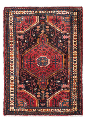 Perski dywan - Nomadyczny - 127 x 90 cm - ciemna czerwień