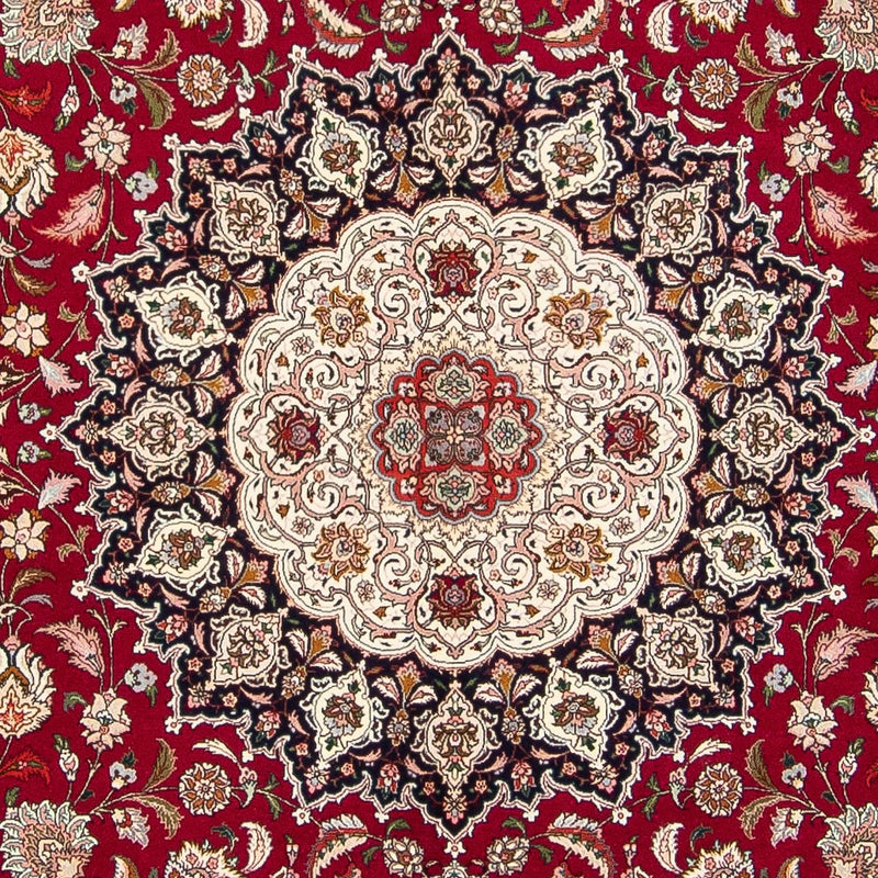 Dywan perski - Tabriz - Królewski kwadratowy  - 306 x 302 cm - ciemna czerwień