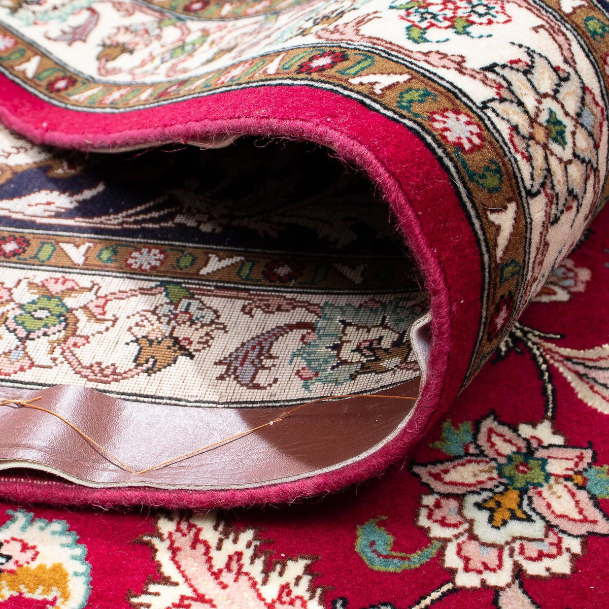 Dywan perski - Tabriz - Królewski kwadratowy  - 306 x 302 cm - ciemna czerwień