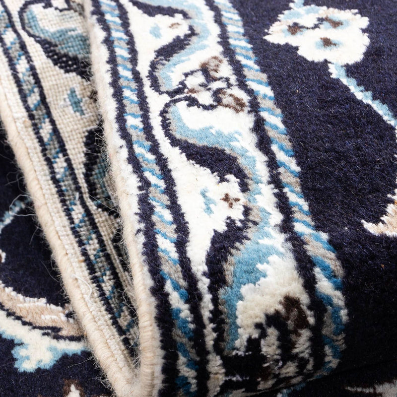 Dywan perski - Nain - 142 x 62 cm - ciemnoniebieski