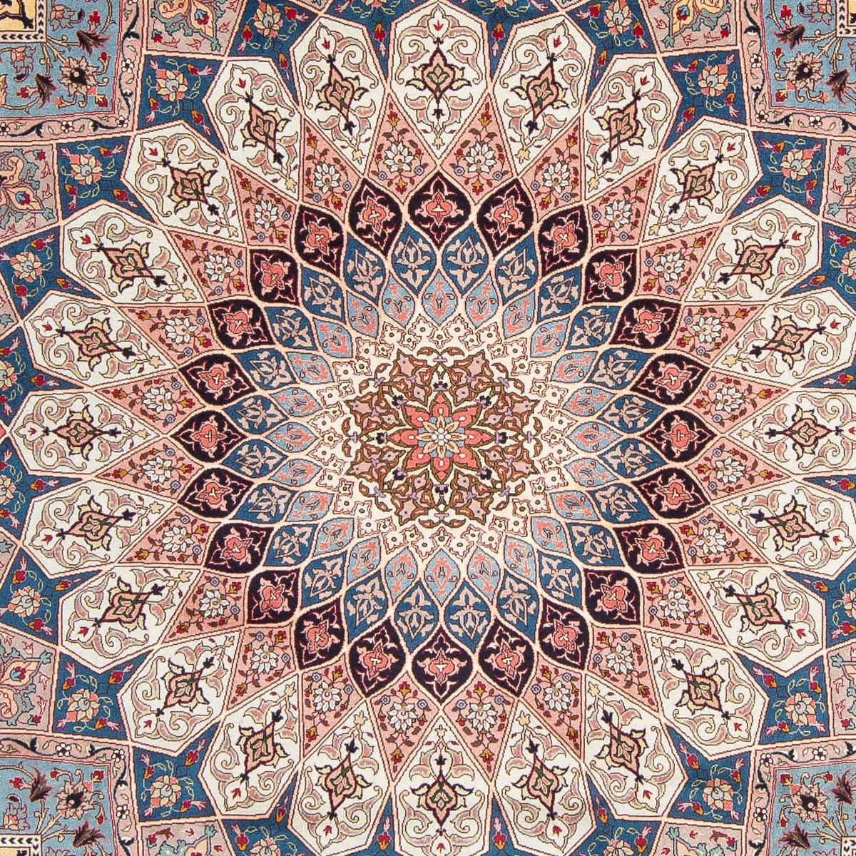 Dywan perski - Tabriz - Królewski kwadratowy  - 250 x 248 cm - jasnobrązowy