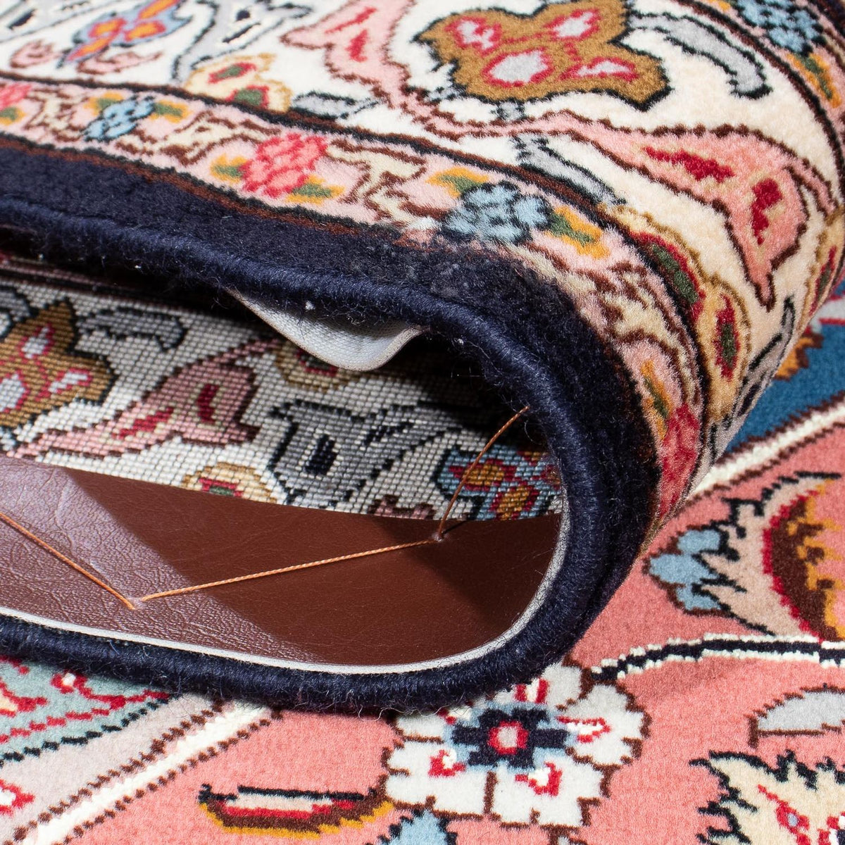 Dywan perski - Tabriz - Królewski kwadratowy  - 250 x 248 cm - jasnobrązowy