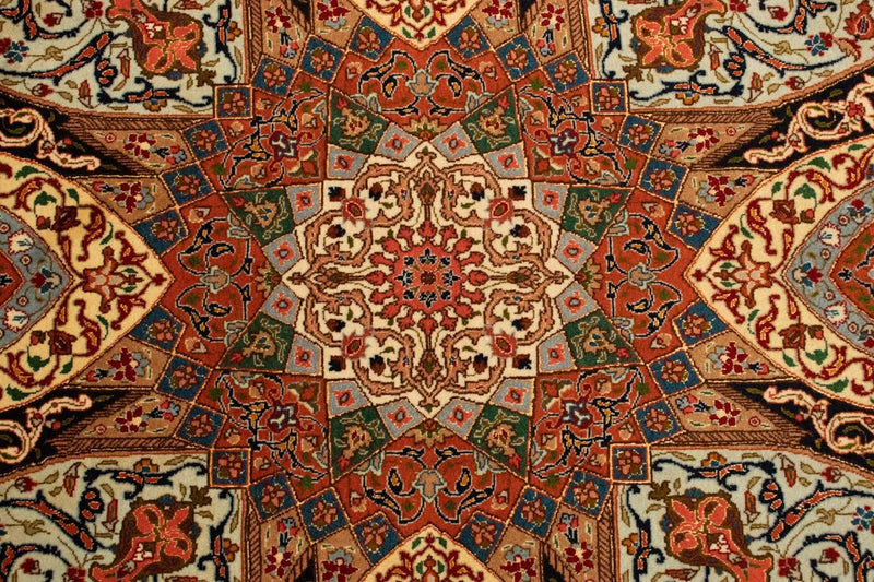 Dywan perski - Tabriz - Królewski - 154 x 98 cm - wielokolorowy