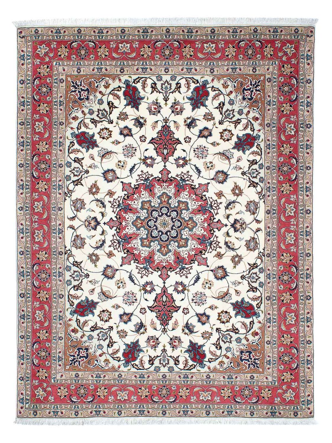 Dywan perski - Tabriz - Królewski - 206 x 150 cm - beżowy